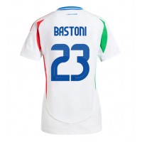Camiseta Italia Alessandro Bastoni #23 Segunda Equipación Replica Eurocopa 2024 para mujer mangas cortas